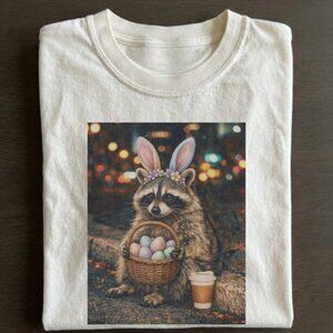 Funny Easter Raccoon Shirt, Bunny Trash Panda Tee